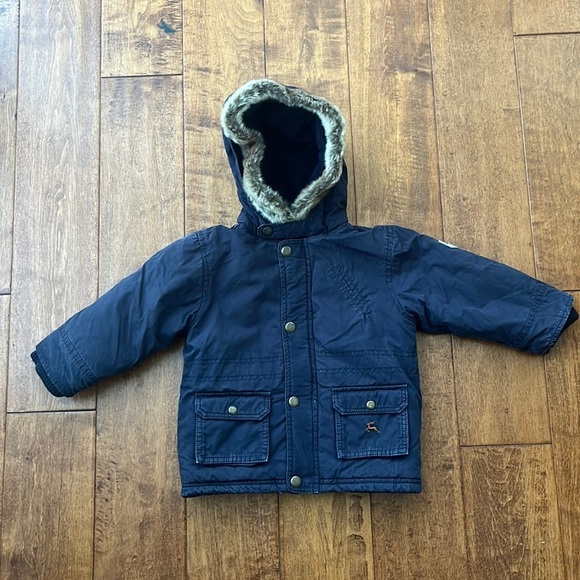 Jacadi Paris removable Fur Trim Winter Jacket - Picture 2 of 12